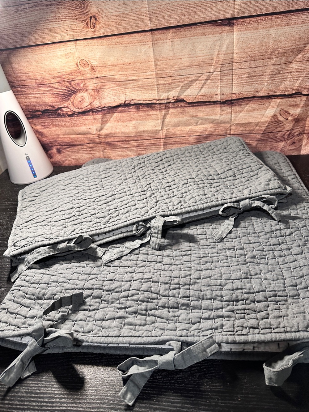 Pottery Barn Pick Stitch Quilted Euro Shams in flagstone gray